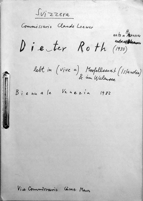 Svizzera. Biennale Venezia 1982