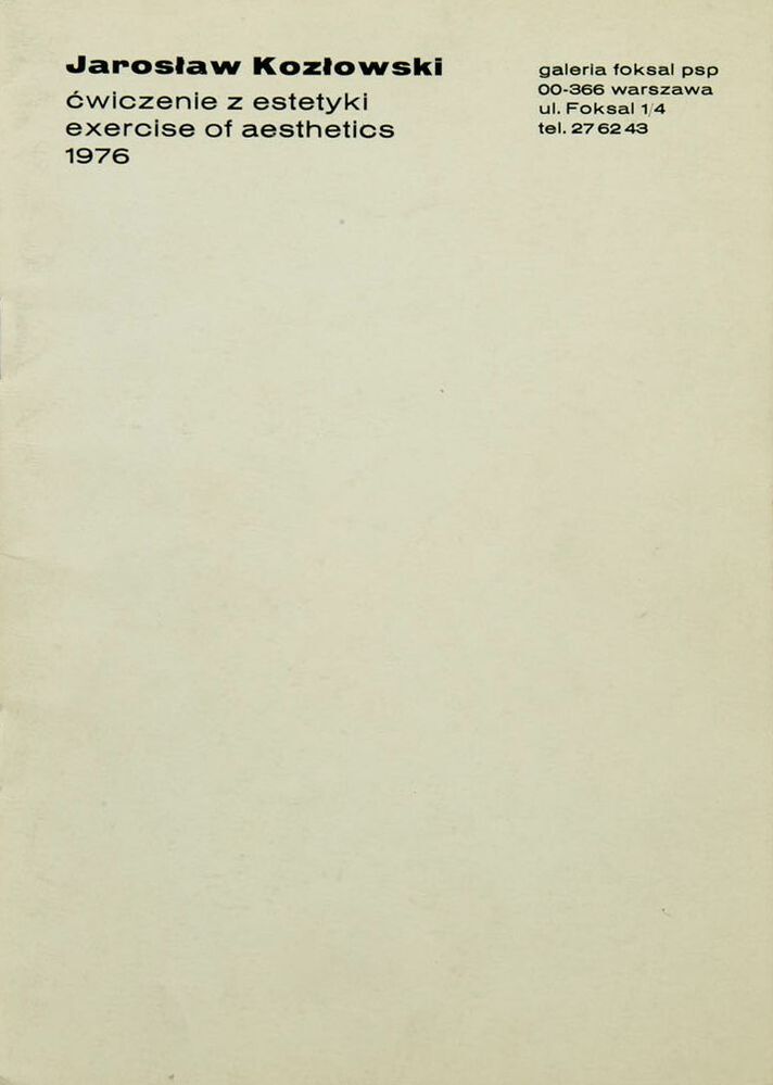 cwiczenie z estetyki = exercise of aesthetics