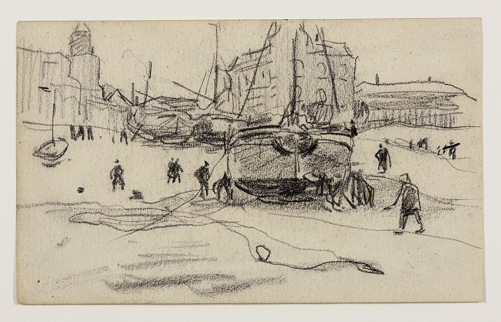 Bomschuiten op het strand te Scheveningen