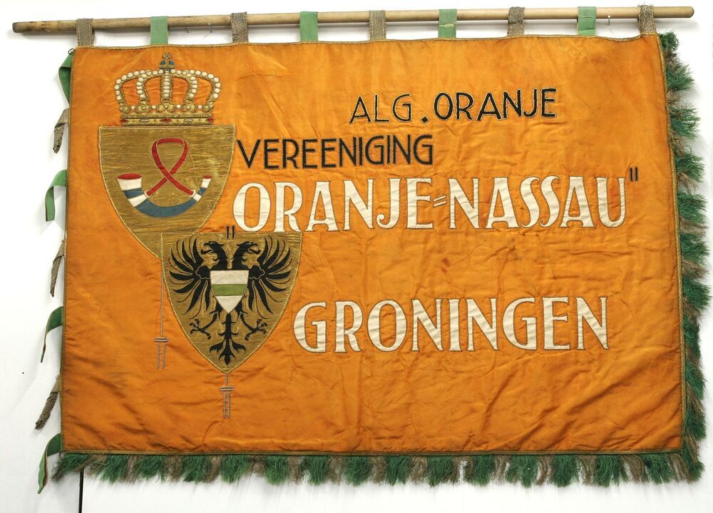 Vaandel van de Algemeene Oranje Vereeniging Oranje-Nassau Groningen
