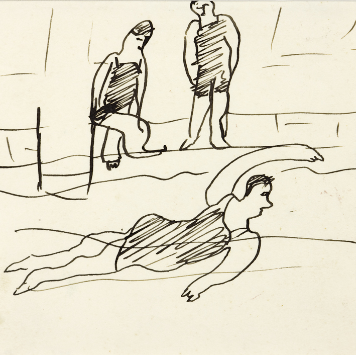 Drie figuren in badpak (SC-822)