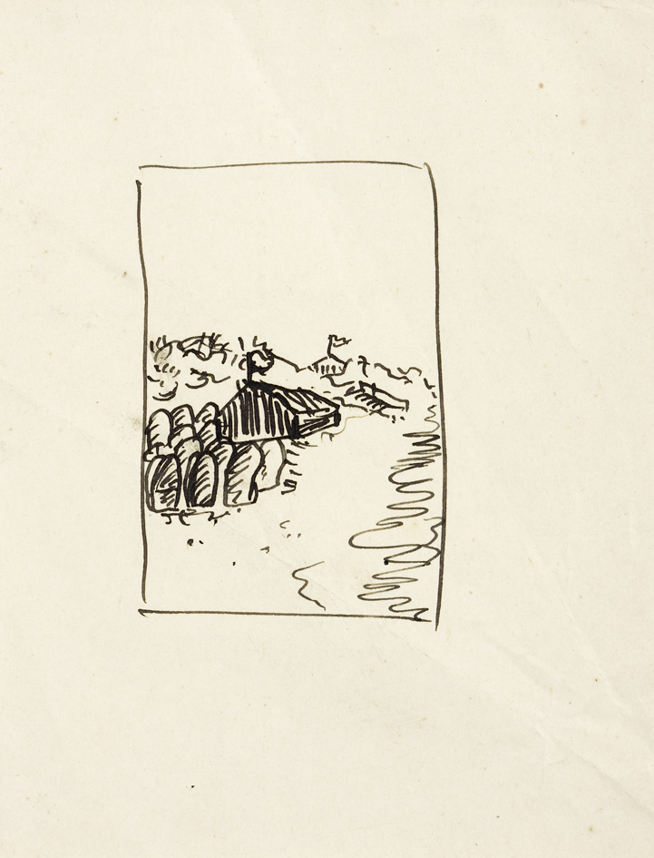 Strand met strandstoelen en tent (SC-324a)