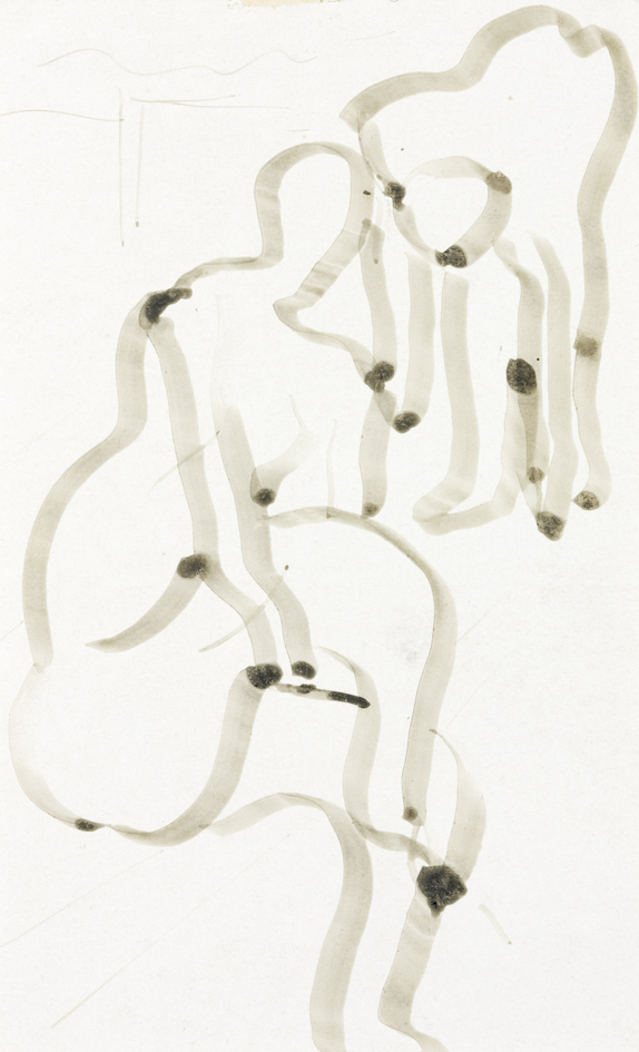 Twee naakten, een zittend en een bukkend (SC140)