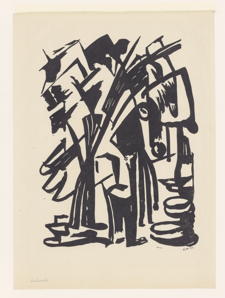 Zonder titel (gebogen man)