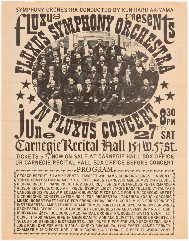 Fluxus presents: Fluxus Symphony Orchestra in Fluxus Concert, Carnegie Recital Hall