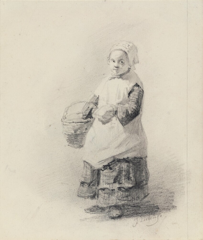 Meisje in Groninger kostuum