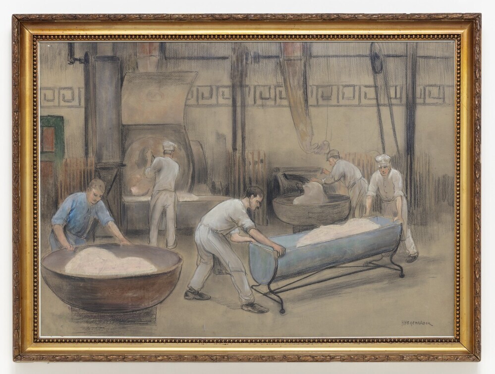 Interieur van de coöperatieve bakkerij Coöperatie Noord