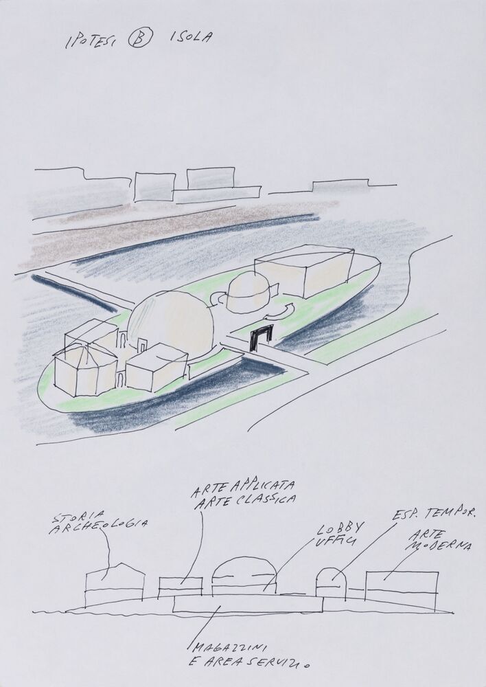 Het nieuwe Groninger Museum gebouw (ontwerp, uit reeks B)