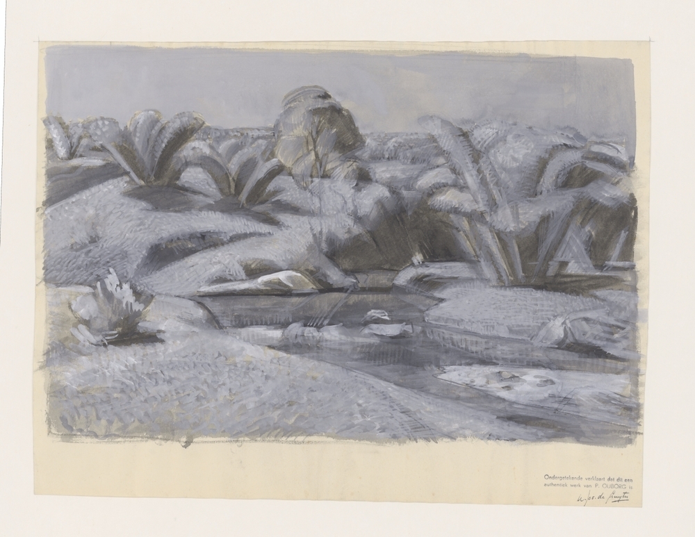 Bamboebosjes bij water