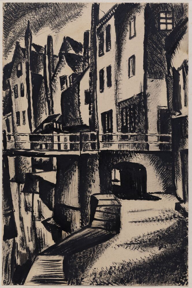 Stadsgezicht Dordrecht met bruggetje