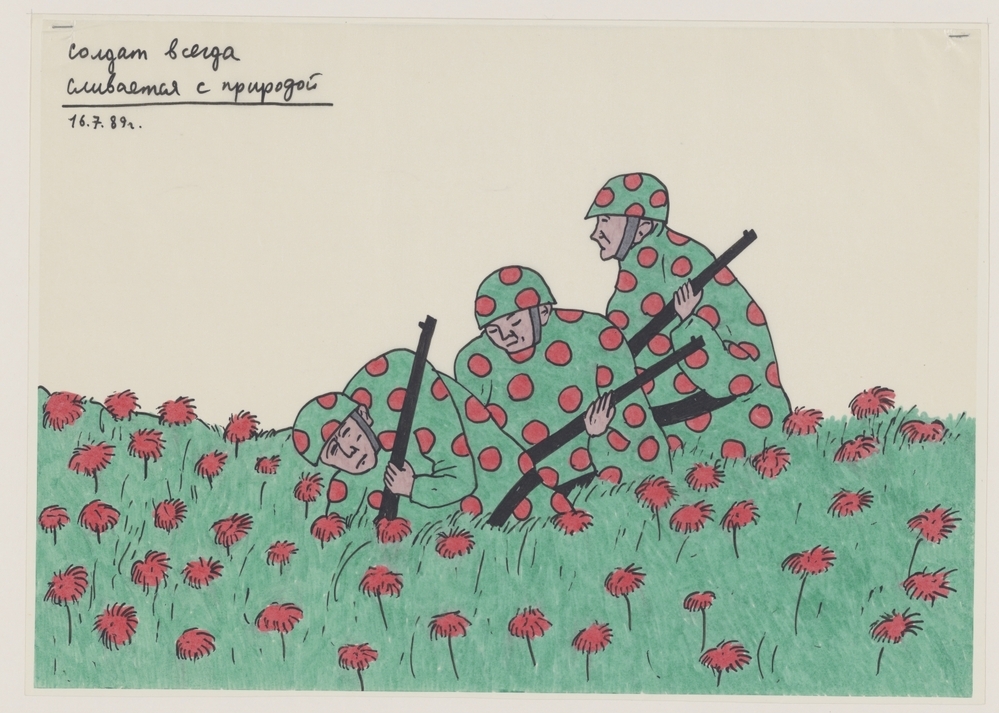 Een soldaat gaat altijd op in de natuur