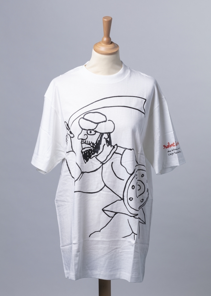 T-shirt met man met zwaard