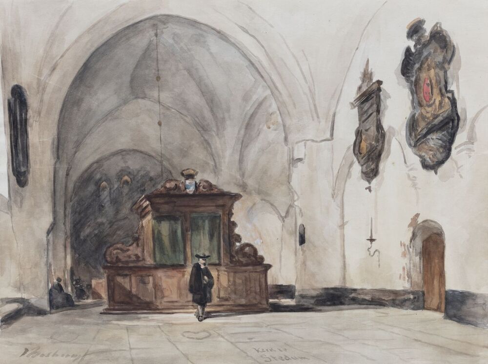 Interieur van de kerk te Stedum