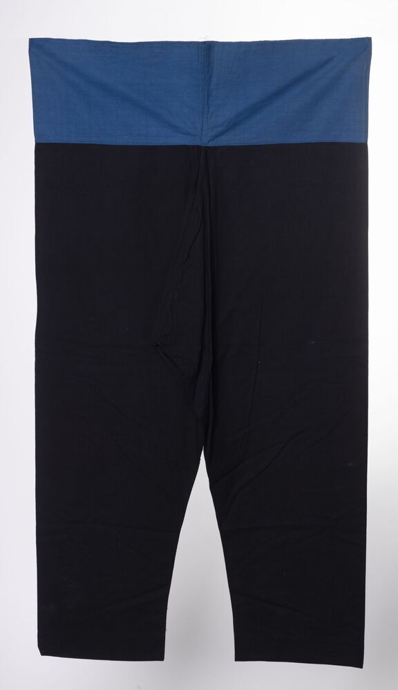 Zwarte linnen broek in Chinese stijl