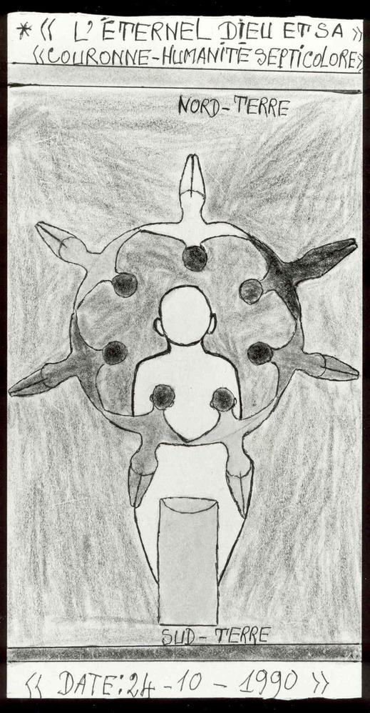 L'eternel Dieu et sa couronne-humanité septicolores