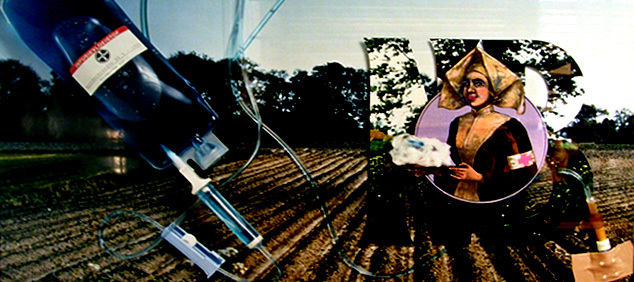 Het landschap aan het infuus