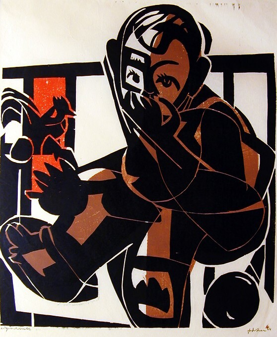 Kind in de box met speelgoed