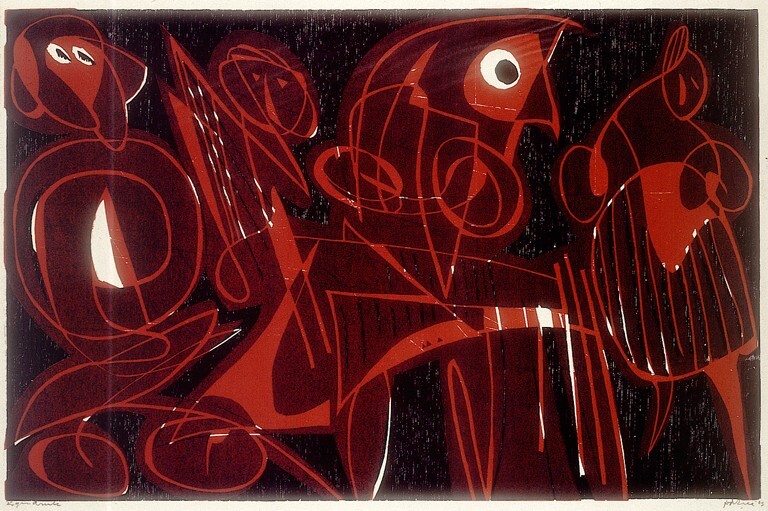 Compositie met mensen en dieren