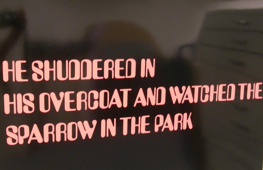 He shuddered in his overcoat and watched the sparrow in the park (uit de serie: Like the dodo)