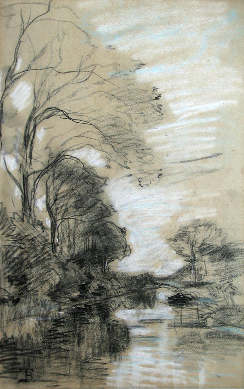 Landschap met riviertje