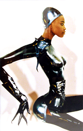 zonder titel (Vrouw in "harnas")