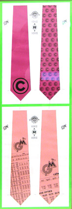 Schetsen stropdassen voor tentoonstelling Business art