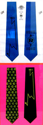 Ontwerp stropdassen voor tentoonstelling Business art