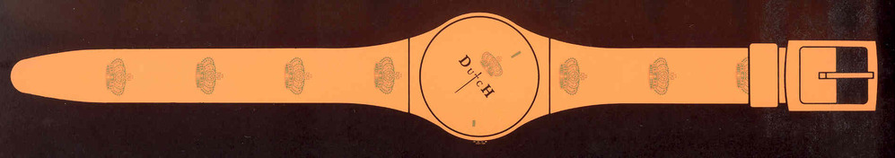 VERVALLEN Dutch horloge, oranje