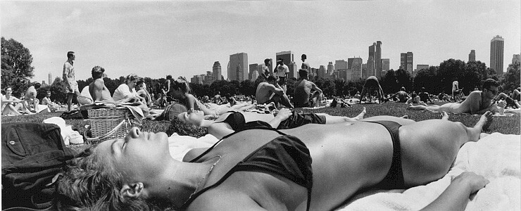 Central Park, Bathers in sheep meadow