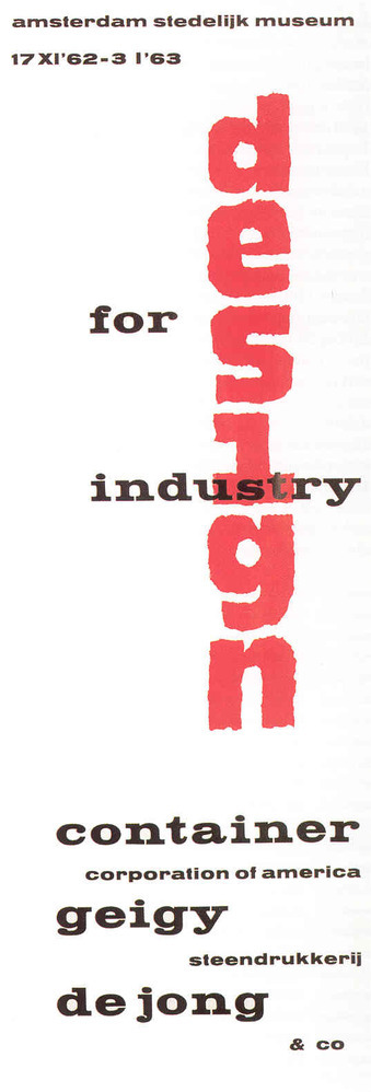 Design for industry, Container, corporation of America, Geigy, steendrukkerij De Jong & Co