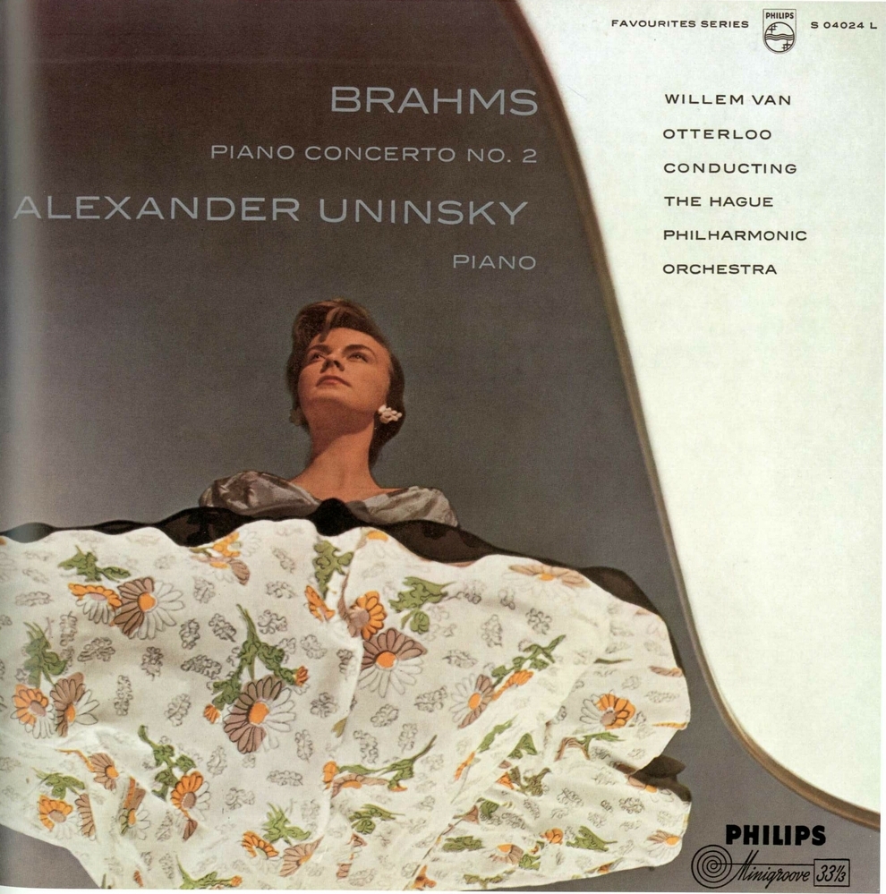 Platenhoes voor Philips favourites series: Alexander Uninsky The Hague Philharmonic Orchestra – Brahms Piano Concerto No.2