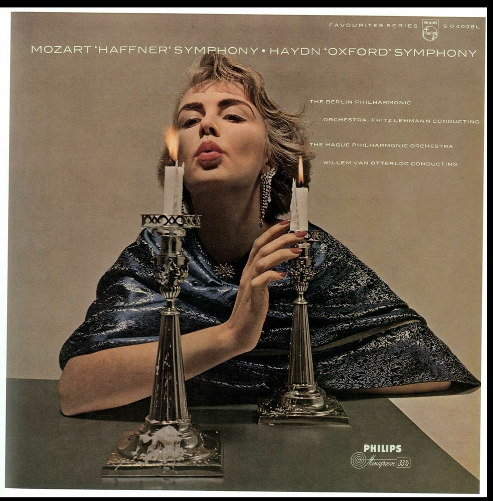 Platenhoes voor Philips favourites series: Mozart - Haffner symphony, Haydn - Oxford symphony