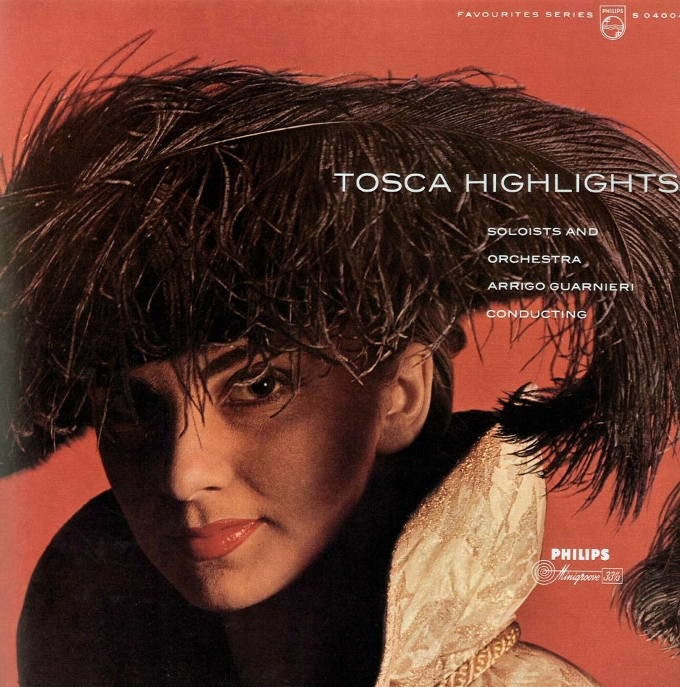 Platenhoes voor Philips favourites series: Orchestra Arrigo Guarnieri – Tosca Highlights