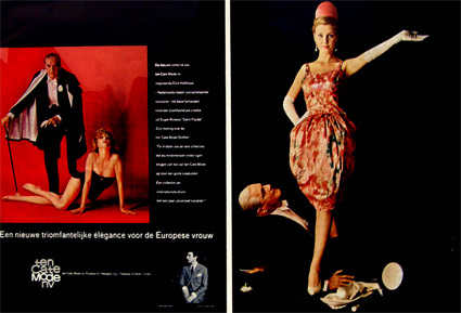 Reclame voor Ten Cate mode: folder een nieuwe triomfantelijke élégance voor de Europese vrouw