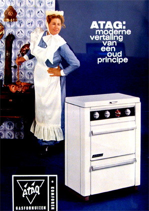 Reclame voor ATAG-gasfornuizen: moderne verteling van een oud principe