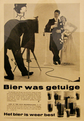 Reclame voor het bier is weer best: Bier was getuige