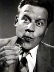 Reclamefoto met acteur Hans Kaart