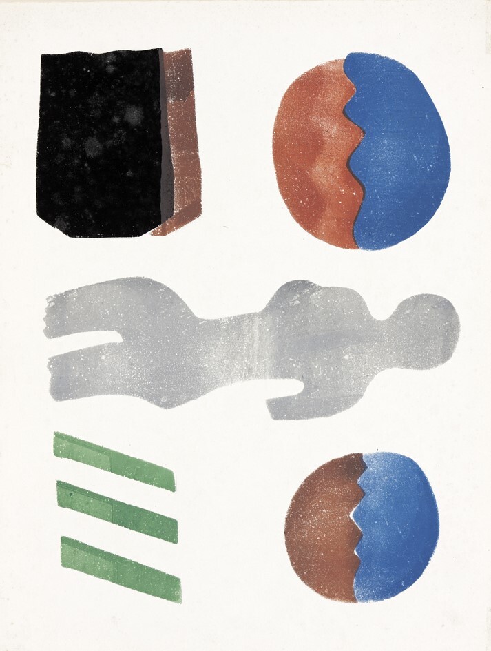 Hot printing 10 (Compositie met figuur) (D-104)