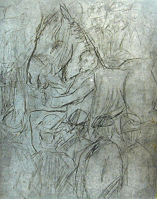 Etsplaat, Hengstenkeuring, 1923 (E-17)