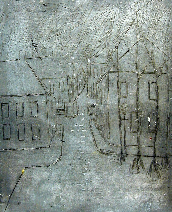 Etsplaat, Buurt, 1923 (E16)