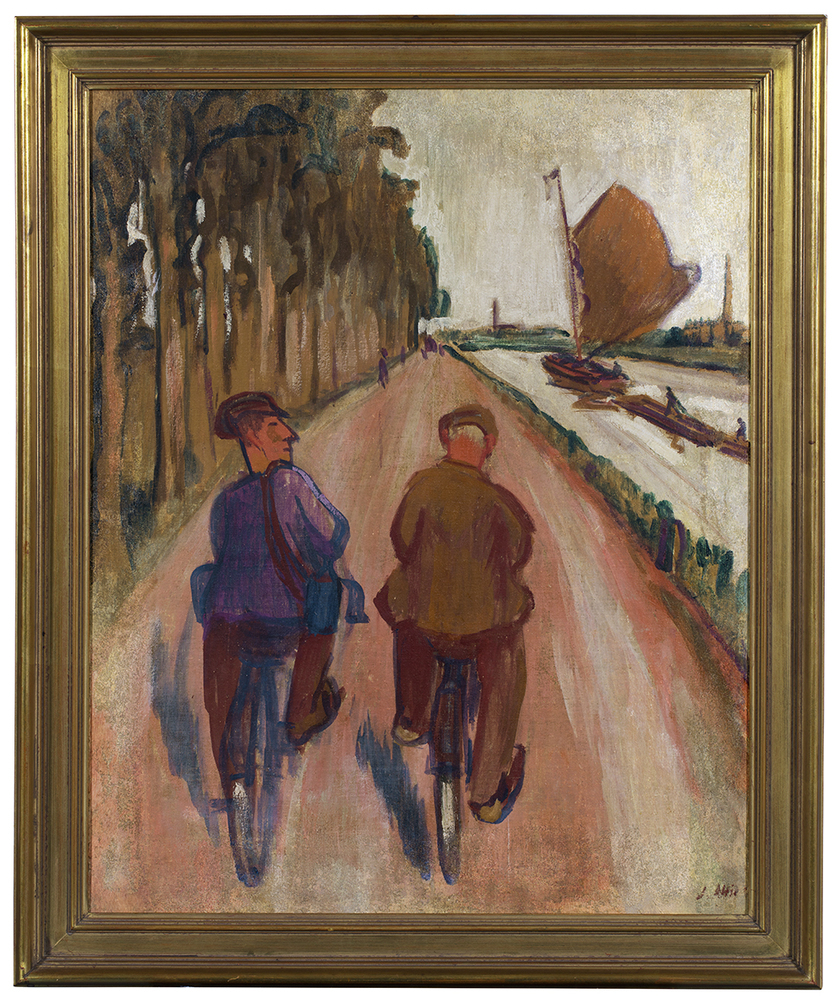 Fietsers langs het Boterdiep