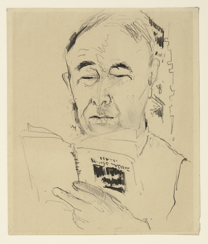 H.N. Werkman, een boek lezend