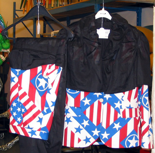 Outfit uit de collectie: Stars & stripes, prêt-à-porter (ready-to-wear) herfst-winter 2000-2001