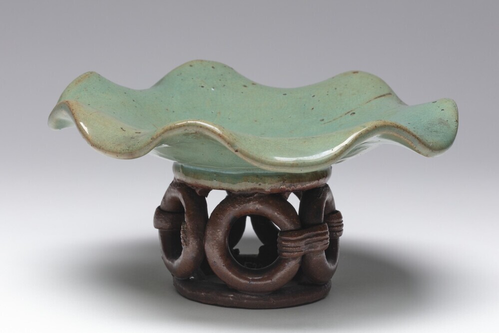 Tazza in de vorm van een lotusblad