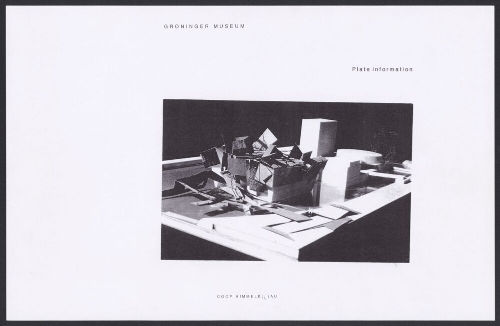 Staalplatenconstructie (uit serie ontwerpen voor paviljoen Oude beeldende kunst Groninger Museum)