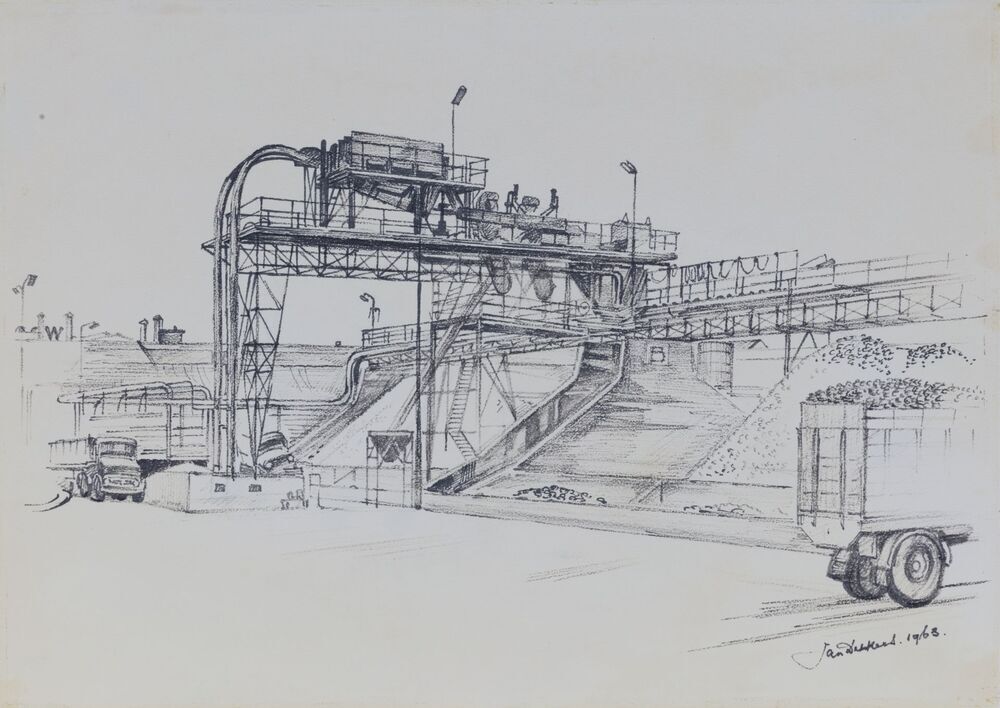 Bij aardappelmeelfabriek Scholten te Foxhol