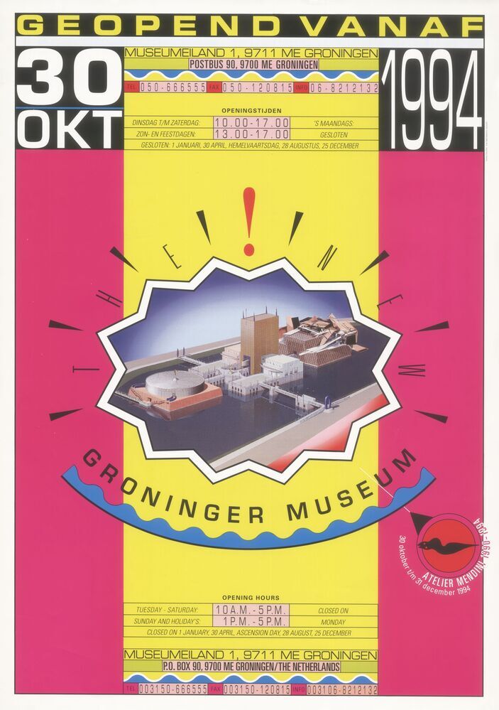 Affiche The new Groninger Museum, geopend vanaf 30 oktober 1994