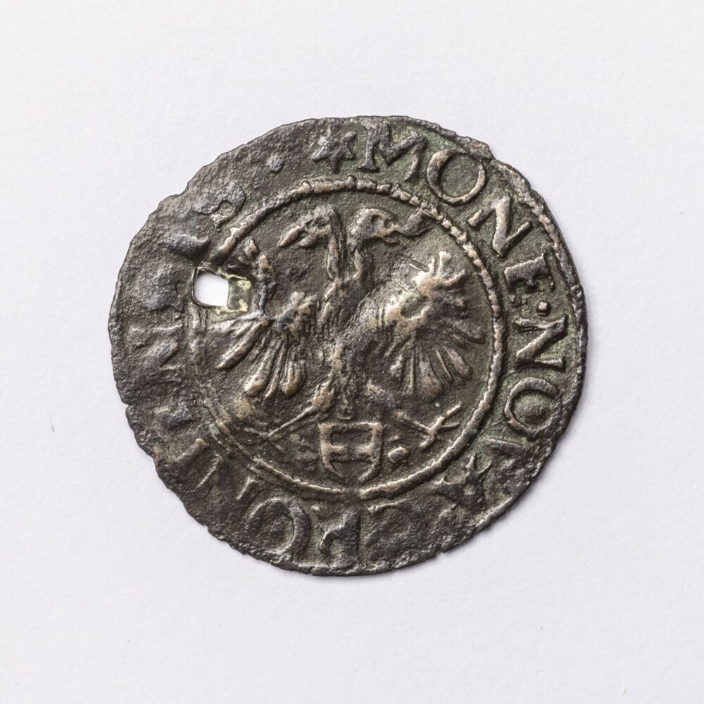 Plak (= 1/6 stuiver Gronings) 1586, stad Groningen