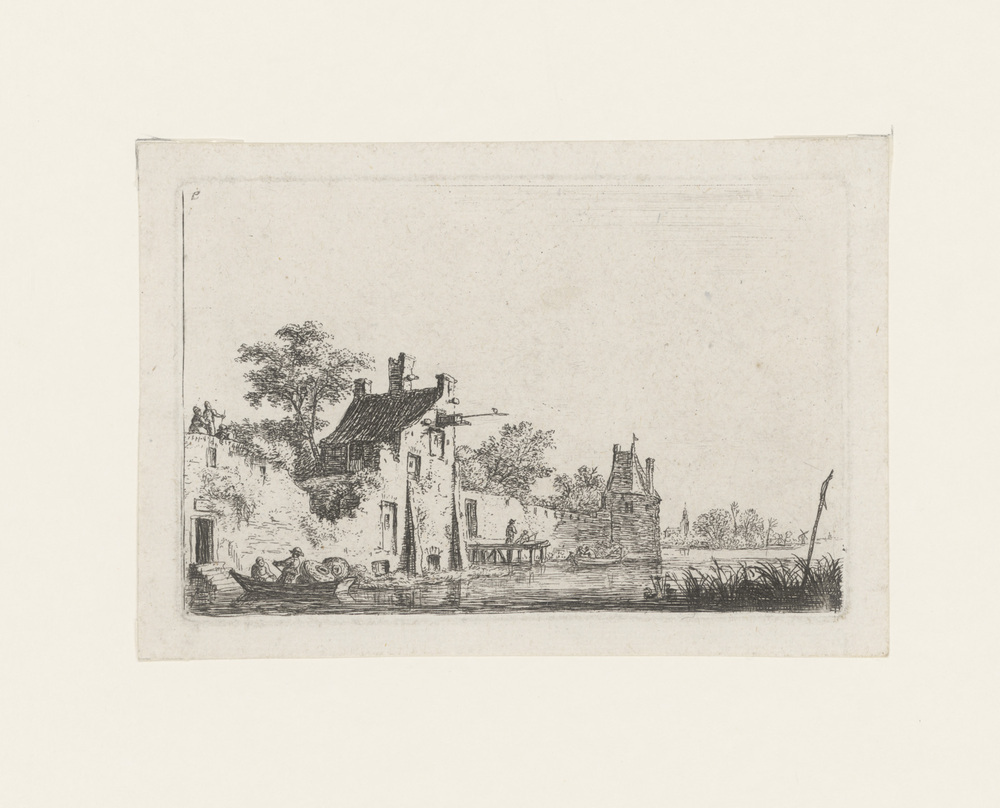 Vertrek van twee vissers