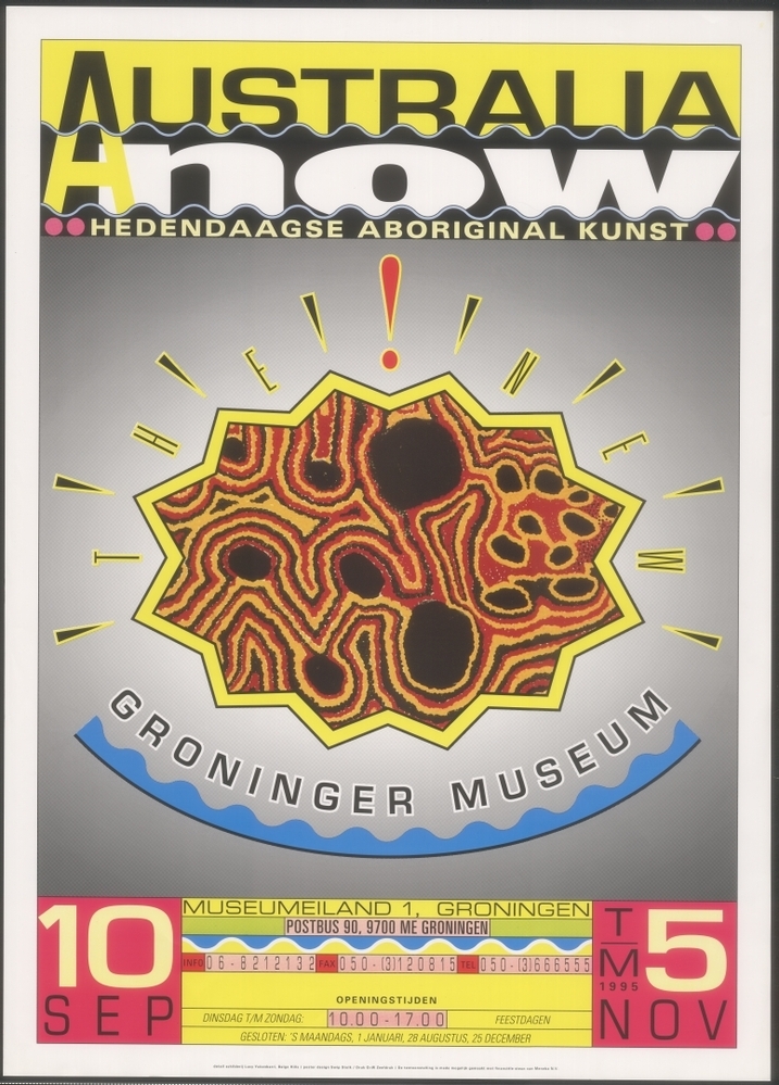 Tentoonstelling in Groninger Museum 1995-09-10 t/m 1995-11-05 : Australia now, hedendaagse aboriginal kunst